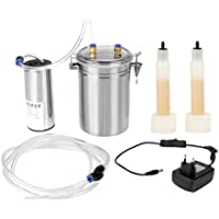 Hongzer Ordeñadora- Ordeñadora eléctrica 2L Ordeñadora portátil de Vacas de Ganado de Acero Inoxidable Aspirador de…